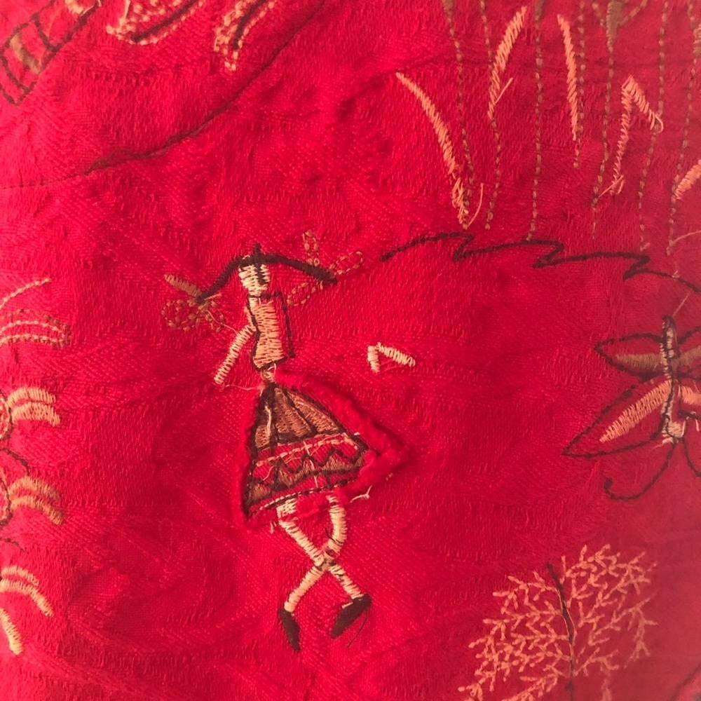 Chico’s Chambray Embroidered Cotton Ethnic Vest 1 - Picture 7 of 12
